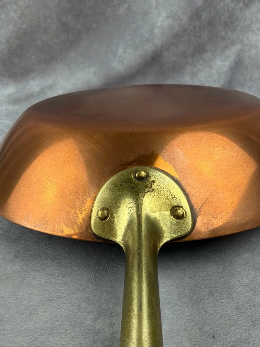 VTG Paul Revere 1776-1976 Copper 10.5” Skillet Sauté Frying Pan Brass Handle